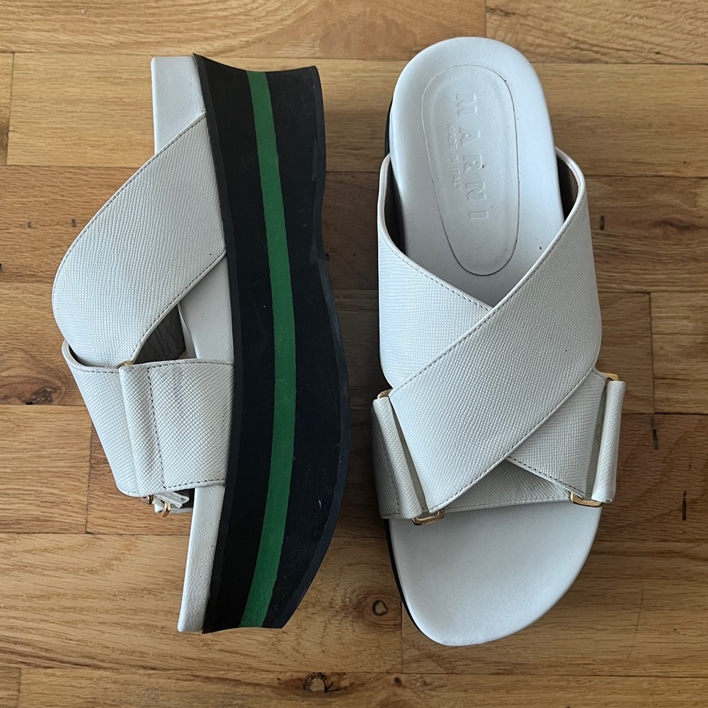 Marni Rubber Platform Slide Sandals size 36